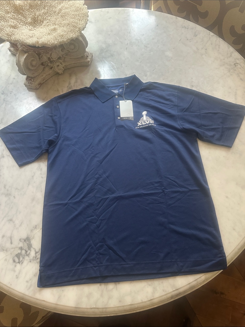 Cutter & Buck, Super Bowl XLVII Polo. NWT. XXL